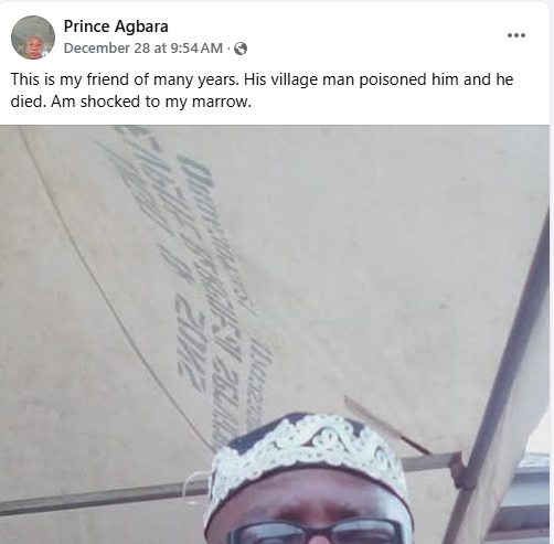 Nigerian doctor allegedly poisoned to d3ath by his kinsman while drinking on Boxing Day