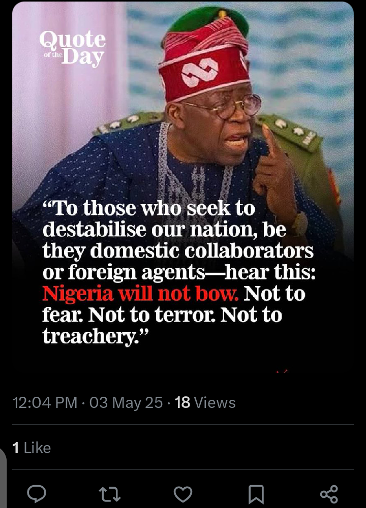 Fani-Kayode Response After Tinubu Said Nigeria Won't Bow To Foreign Agents Trying To Destabilize Nigeria Fani-Kayode Response After Tinubu Said Nigeria Won't Bow To Foreign Agents Trying To Destabilize Nigeria