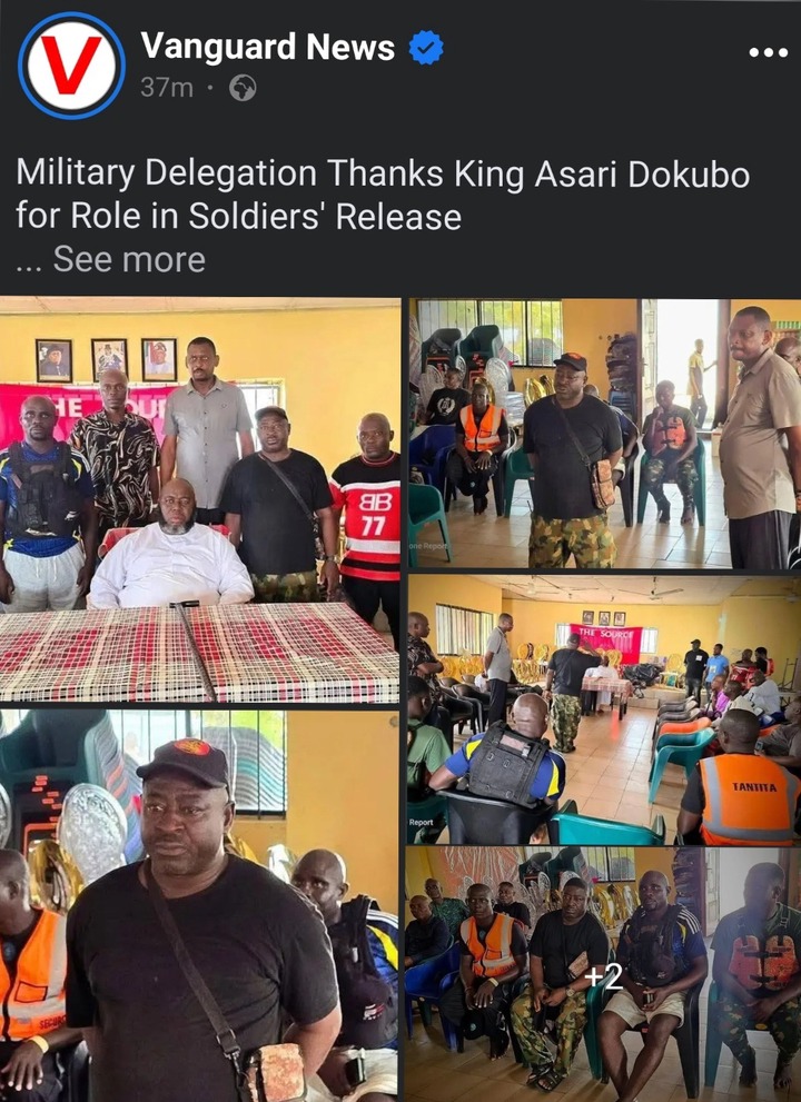 Military Officers Pay Thank-You Visit to Asari Dokubo After Release of Kidnapped Soldiers [Photos]