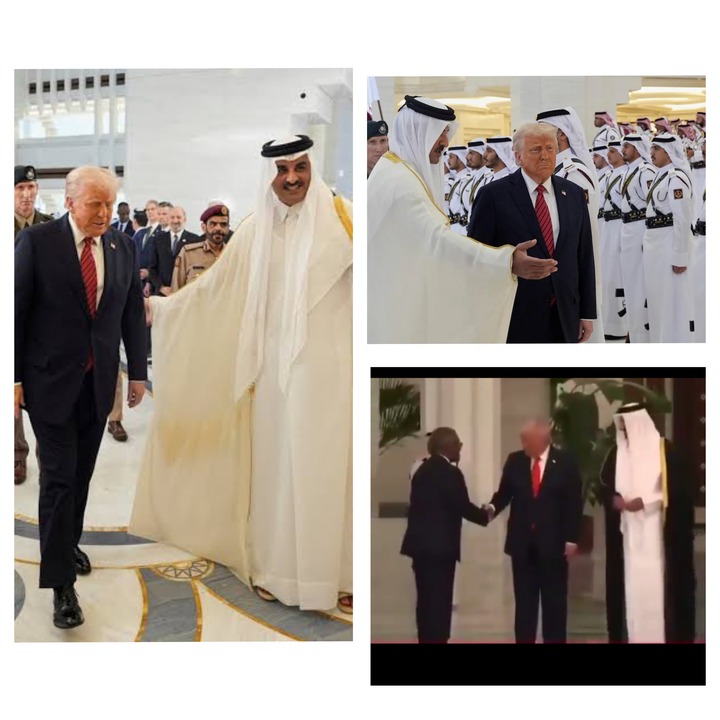 Reactions as Qatar Emir was spotted introducing Aliko Dangote to Donald Trump in Qatar Reactions as Qatar Emir was spotted introducing Aliko Dangote to Donald Trump in Qatar