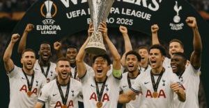After defeating Manchester United, Tottenham Hotspur wins the Europa League for the first time in seventeen years.