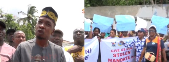 Why Will They Bring Their Child From Abroad to Rule Over Us? Are We Slaves–Protester to APC Leaders Why Will They Bring Their Child From Abroad to Rule Over Us? Are We Slaves–Protester to APC Leaders